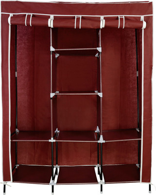 

Karmax Collapsible Wardrobe Stainless Steel Collapsible Wardrobe(Finish Color - Maroon)
