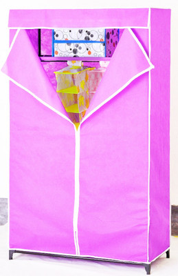 

Evana Carbon Steel Collapsible Wardrobe(Finish Color - Pink)