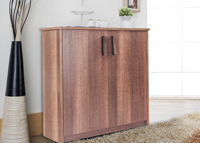 Durian OPERA Particle Board Collapsible Wardrobe(Finish Color - Dark Birch)