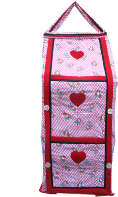 

SRIM Cotton Collapsible Wardrobe(Finish Color - Pink)