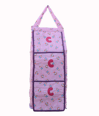 

SRIM SMC0035 Cotton Collapsible Wardrobe(Finish Color - Pink)