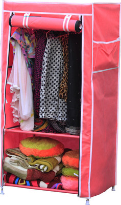 

Raunak Deluxe Stainless Steel Collapsible Wardrobe(Finish Color - PINK)