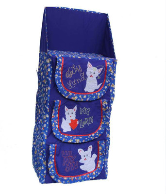 

Kuber Industries Cotton Collapsible Wardrobe(Finish Color - Blue)