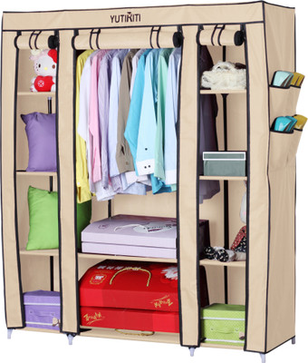 

Yutiriti Fancy & Portable Aluminium Collapsible Wardrobe(Finish Color - Cream)