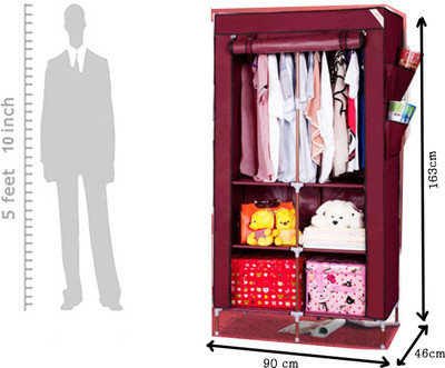 

Everything Imported Carbon Steel Collapsible Wardrobe(Finish Color - Wine Red)