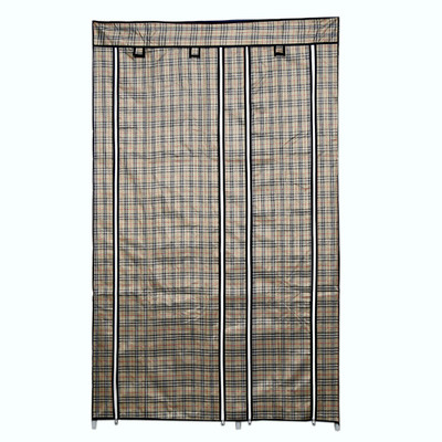 

Online World Carbon Steel Collapsible Wardrobe(Finish Color - Grey)