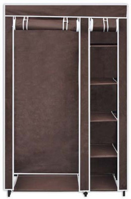 Anything & Everything Carbon Steel Collapsible Wardrobe(Finish Color - BROWN)