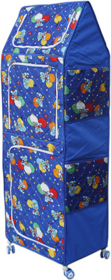 

Amardeep PP Collapsible Wardrobe(Finish Color - BlueHughoRed6t)