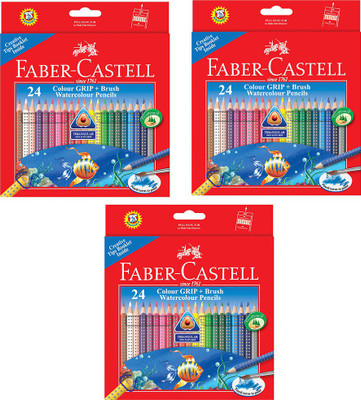 Faber-Castell Grip Triangular Shaped Color Pencils(Set of 3, Multicolor) available at flipkart for Rs.1970