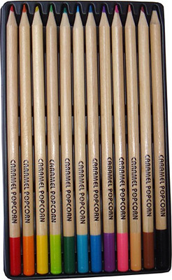 

Popcorn Art Creation Round Shaped Color Pencils(Set of 1, Natural wood)
