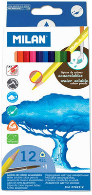 

Milan Watersoluble 12 Shades Triangular Shaped Color Pencils(Set of 1, Multicolor)
