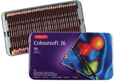

Derwent 36 Tin Round Shaped Color Pencils(Set of 1, Lapices De Color)