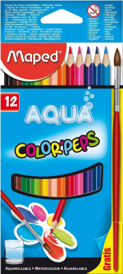 

Maped Water Color Pep's Triangular Shaped Color Pencils(Set of 13)