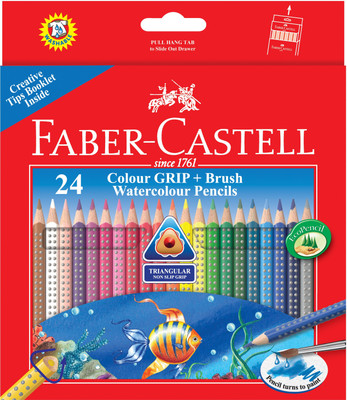 

Faber-Castell Grip Triangular Shaped Color Pencils(Set of 1, Multicolor)