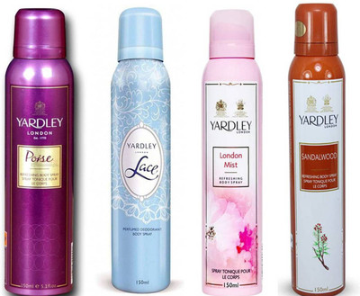 

Yardley london Poise Lace LondonMist Sandalwood Combo Set(Set of 4)