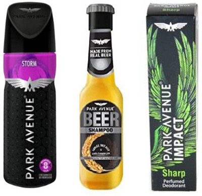 

Park avenue Storm,Sharp,Anti Dandruff Beer Shampoo Combo Set(Set of 3)