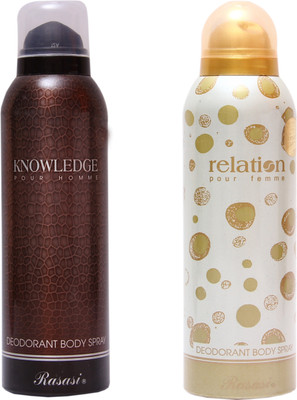 

Rasasi Knowledge Men::Relation Women Combo Set(Set of 2)