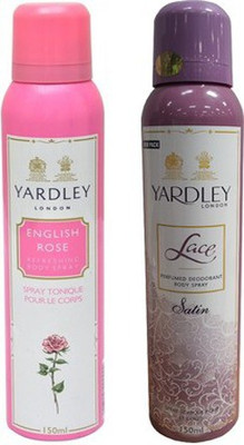 Yardley London English Rose and Lace Satin Combo Set(Set of 2) Yardley London English Rose and Lace Satin Combo Set(Set of 2)