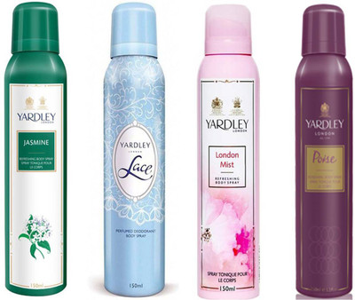 

Yardley london Jasmine Lace LondonMist Poise Combo Set(Set of 4)