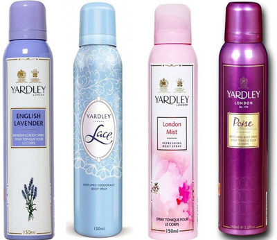 

Yardley london English Lavender Lace LondonMist Poise Combo Set(Set of 4)