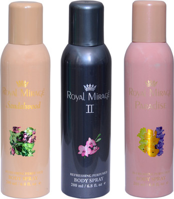 

Royal Mirage SANDALWOOD , GRAY II , PARADISE Combo Set