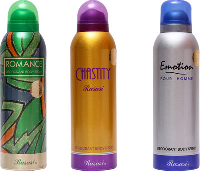 

Rasasi Romance Women::Chastity Women::Emotion Men Combo Set(Set of 3)