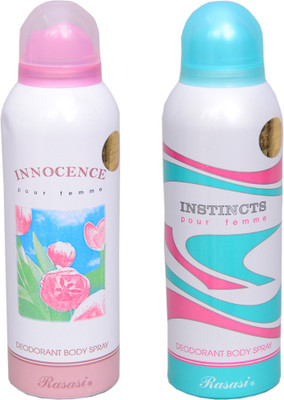 Rasasi Innocence,Instinct Woman Combo Set(Set of 2)