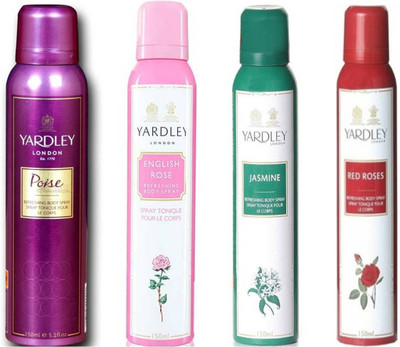 

Yardley london Poise English Rose Jasmine Red Rose Combo Set(Set of 4)