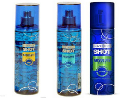 

Layer'r Shot Absulute Rush,Craze,Game Deo (Pack Of 3) Combo Set(Set of 3)
