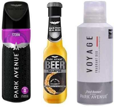 

Park avenue Storm,Voyage,Anti Dandruff Beer Shampoo Combo Set(Set of 3)