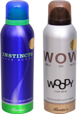 

Rasasi Instinct ,Woody Men Combo Set(Set of 2)