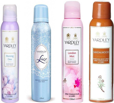 

Yardley london Morning Dew Lace LondonMist Sandalwood Combo Set(Set of 4)