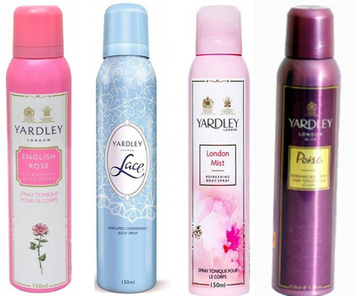

Yardley london English Rose Lace LondonMist Poise Combo Set(Set of 4)