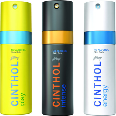 

Cinthol Deo Spray - Play + Intense + Energy Combo Set(Set of 3)
