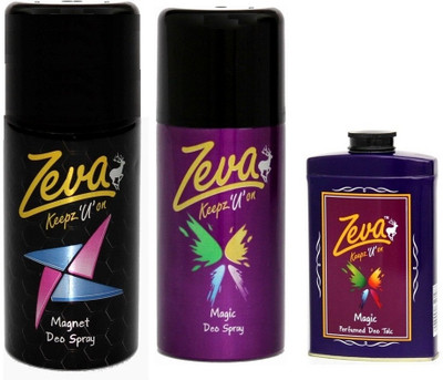 

Zeva Keepz U On Zeva deodorant bodyspray for men & women giftset unisex combo set Combo Set(Set of 3)