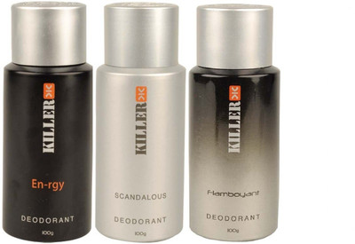 

Killer 1 En-Rgy 1 Scandalous 1 Flamboyant Deodorants Combo Set(Set of 3)