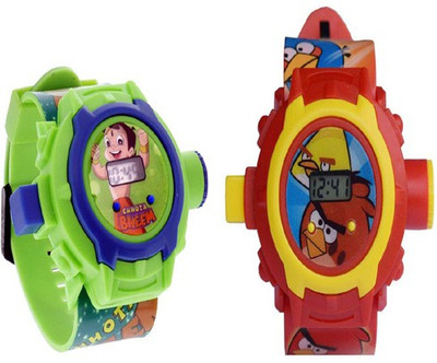 

Aquaras CHOTA BHEEM AND ANGRY BIRD 24 IMAGE PROJECTOR WATCH(Multicolor)