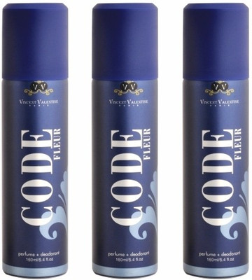 

Vincent valentine paris Code Fleur Deodorants Combo Set(Set of 3)