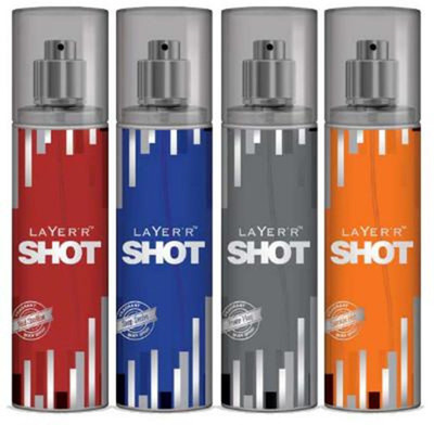 

Layer'r Shot (Set Of 4) Red,Smokin,Desire,Royal Deo Pack For Men Combo Set(Set of 4)