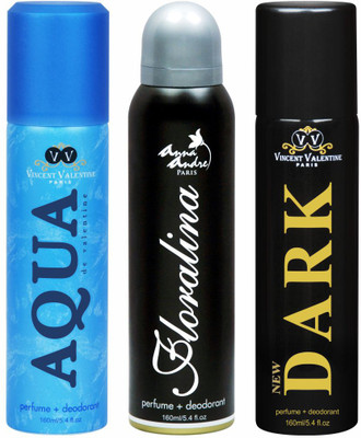 

Vincent valentine paris Aqua De Valentine, Floralina & Dark Combo Set(Set of 3)