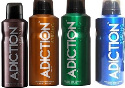 

Adiction Strong Hawaii,Rio,Vegas,Sydney Deodorants Pack of 4 for Men Combo Set(Set of 4)