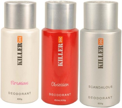 

Killer 1 Flirtatious 1 Obsession 1 Scandalous Deodorant Combo Set(Set of 3)