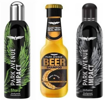 

Park avenue Sharp,Urbane and Damage Beer Shampoo Combo Set(Set of 3)