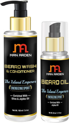 

Man arden Beard Wash (Shampoo) + Beard Oil (The Island Emperor Kit) Combo Set