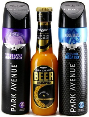 

Park avenue Cool Blue, Storm & Beer Shampoo Combo Set