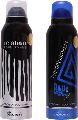 

Rasasi Relation Men::Blue Incontournable Combo Set(Set of 2)