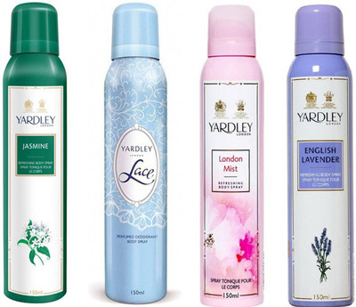 

Yardley london Jasmine Lace LondonMist English lavender Combo Set(Set of 4)