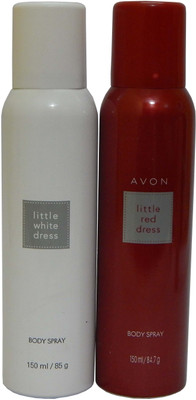 

Avon Little Red & White Dress Body Each 150 ml Combo Set(Set of 2)
