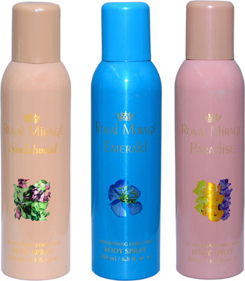 

Royal Mirage SANDALWOOD , EMERALD , PARADISE Combo Set