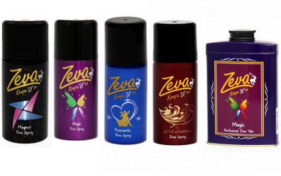 

Zeva Keepz U On deodorant men & women/unisex bodyspray giftset for men & women Combo Set(Set of 5)
